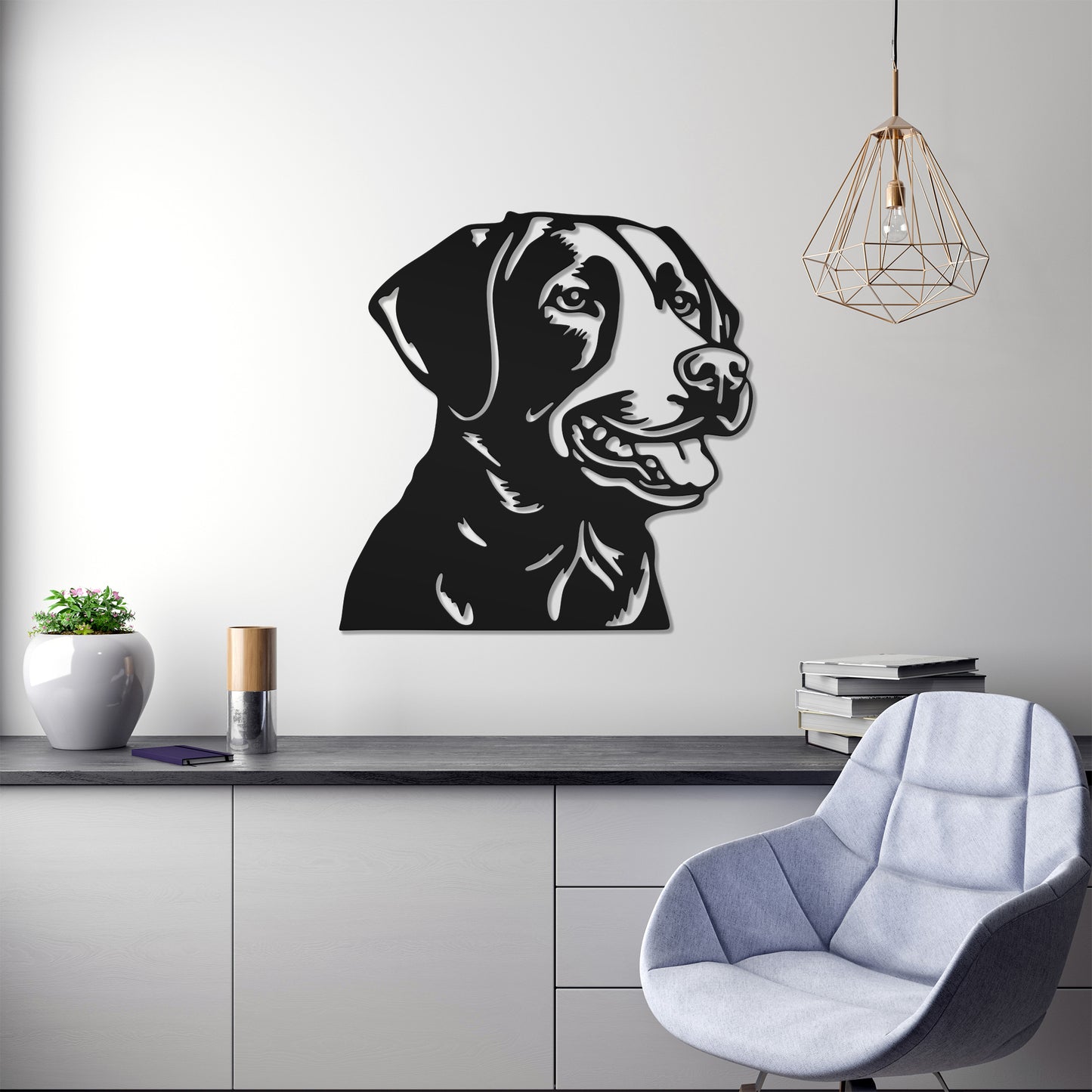 Labrador metal silhouette