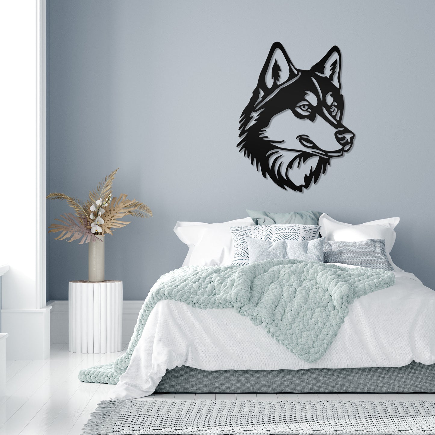 Siberian Laika metal silhouette