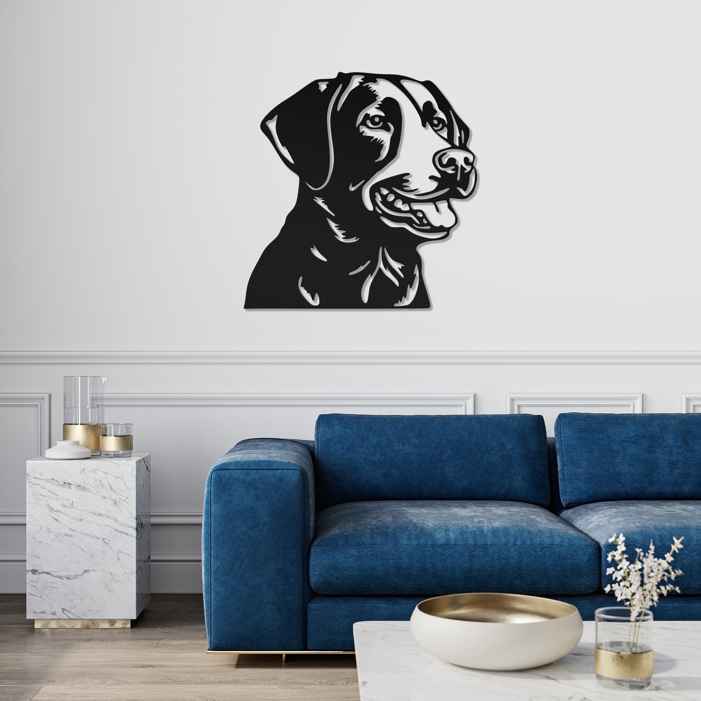 Labrador metal silhouette