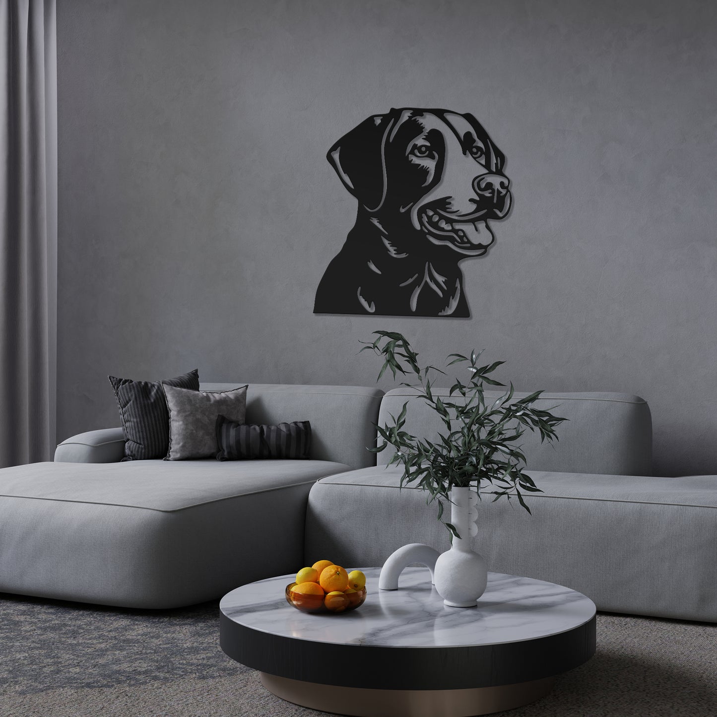 Labrador metal silhouette