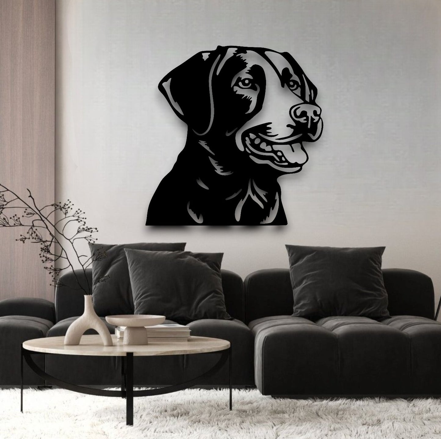 Labrador metal silhouette