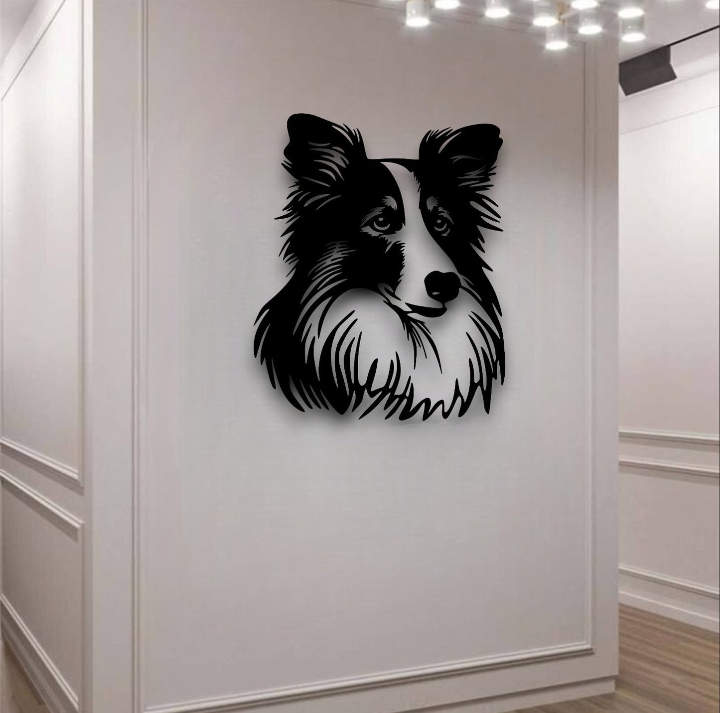 Shetland Sheepdog metal silhouette