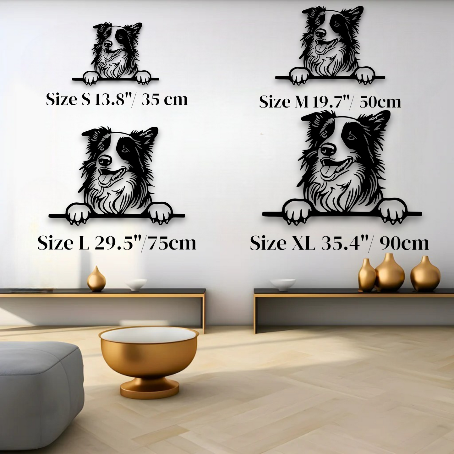 Australian Sehpherd metal silhouette