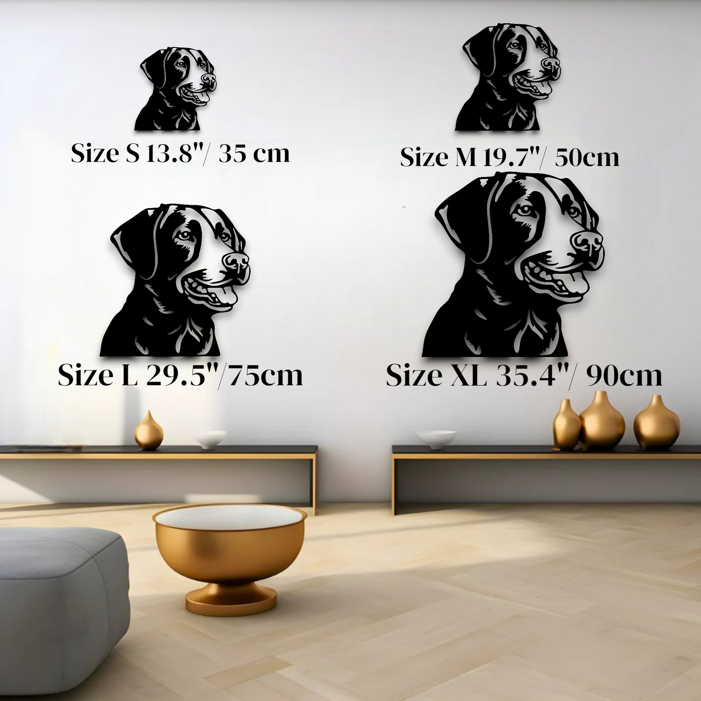 Labrador metal silhouette