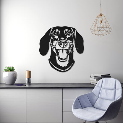 Dachshund metal silhouette