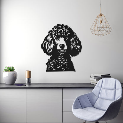 Poodle metal silhouette