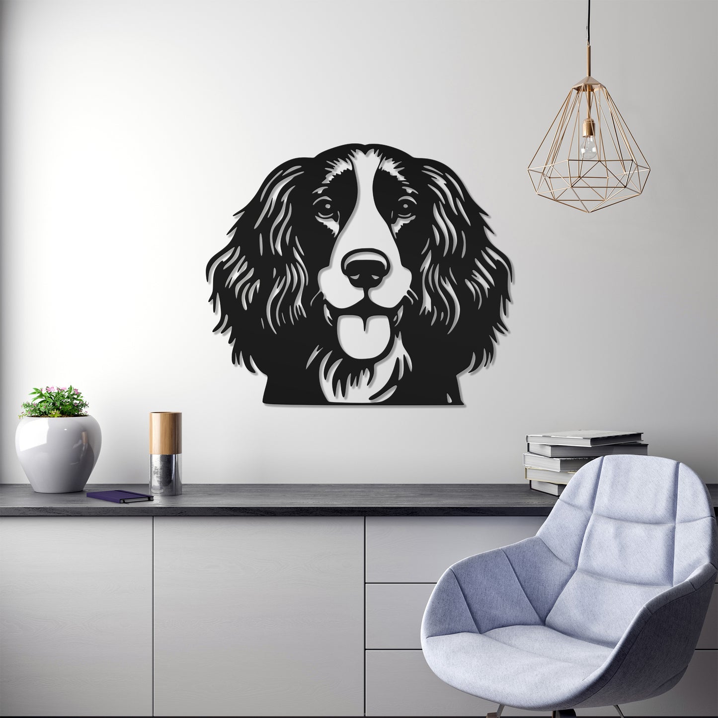 Cocker Spaniel metal silhouette