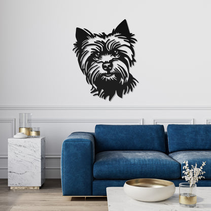 Yorkshire Terrier metal silhouette