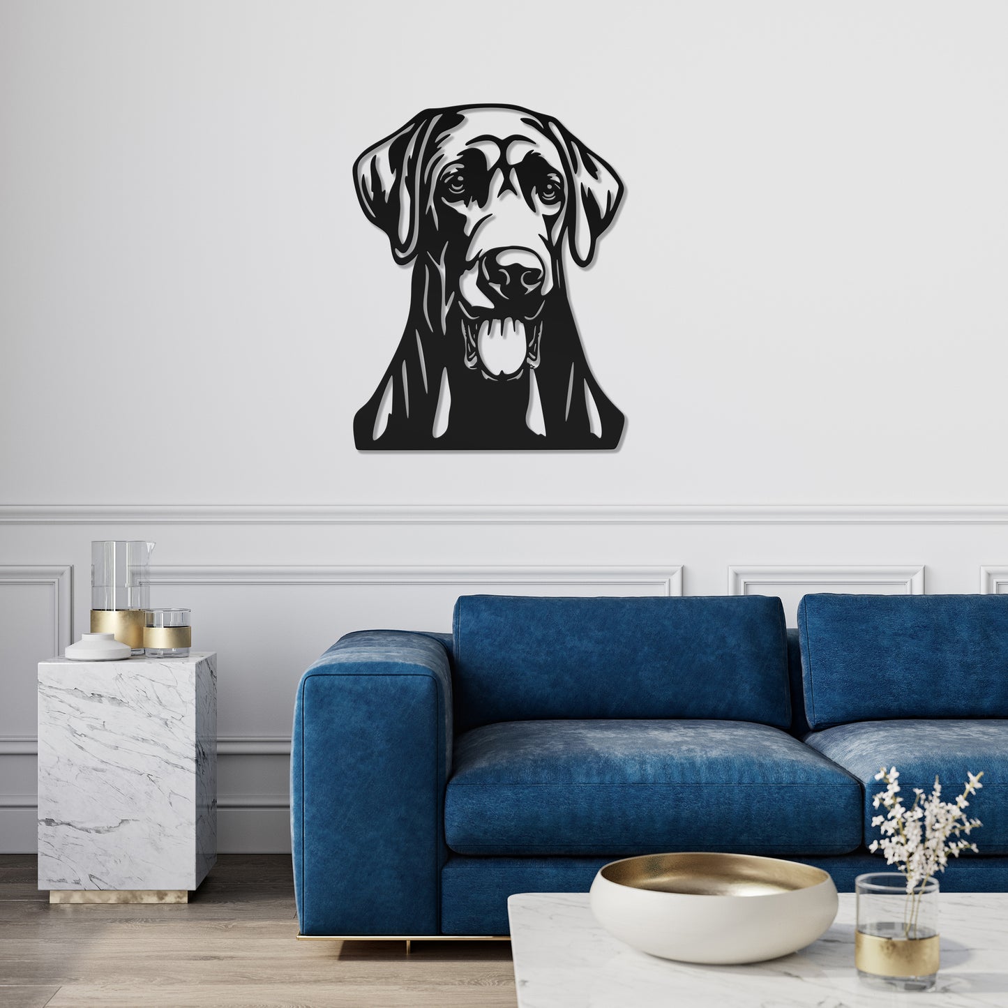 Great Dane metal silhouette