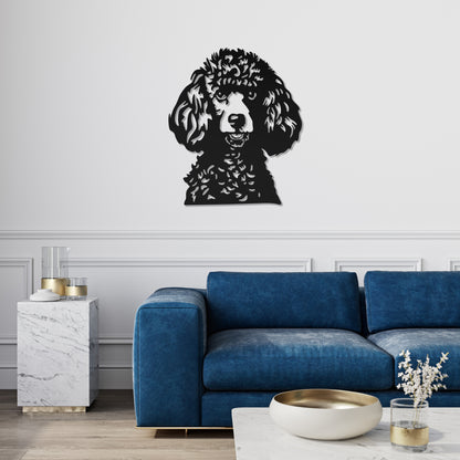 Poodle metal silhouette