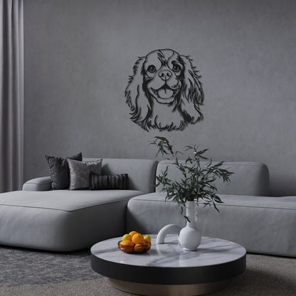 Cavalier King Charles Spaniel metal silhouette