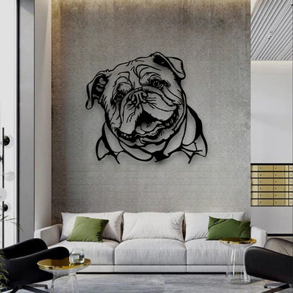 Bulldog metal silhouette