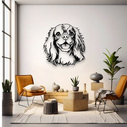 Cavalier King Charles Spaniel metal silhouette