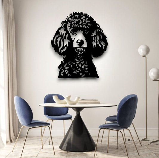 Poodle metal silhouette