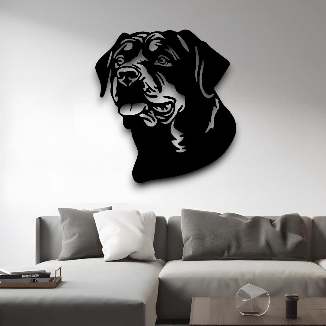 Rottweiler metal silhouette