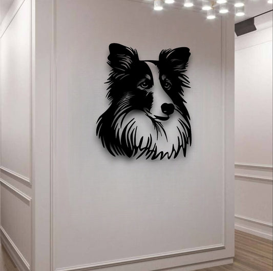 Shetland Sheepdog metal silhouette