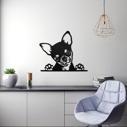 Chihuahua metal silhouette