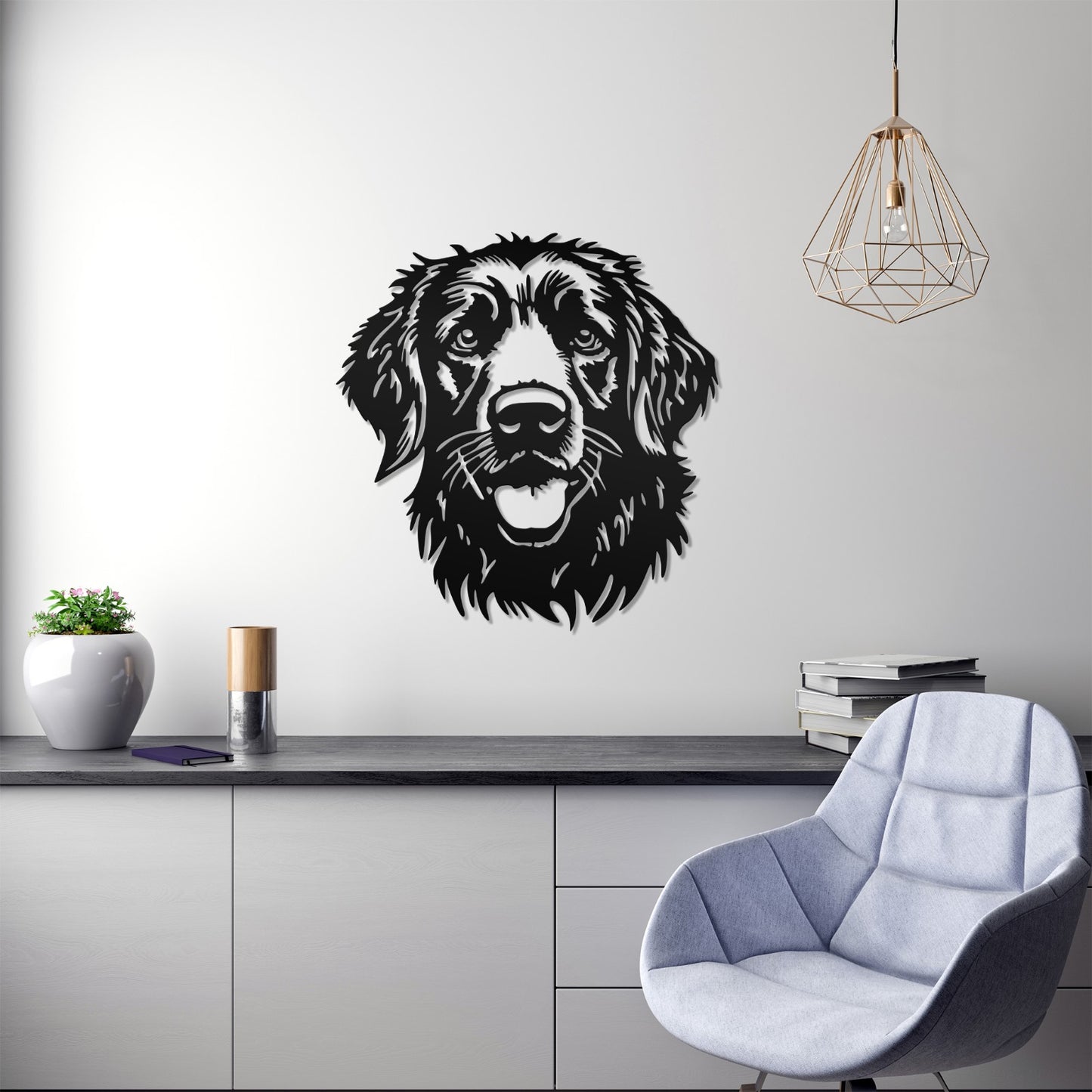 Golden Retriever metal silhouette