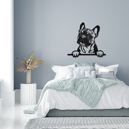 French Bulldog metal silhouette