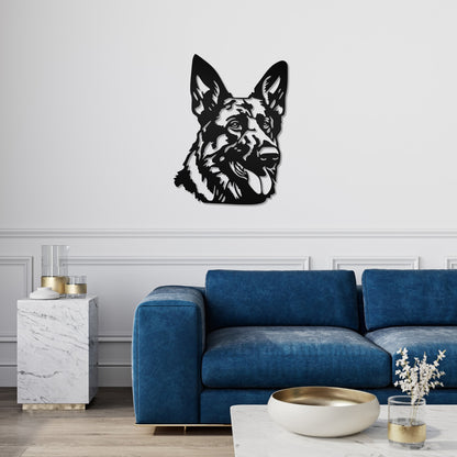 German Shepherd metal silhouette