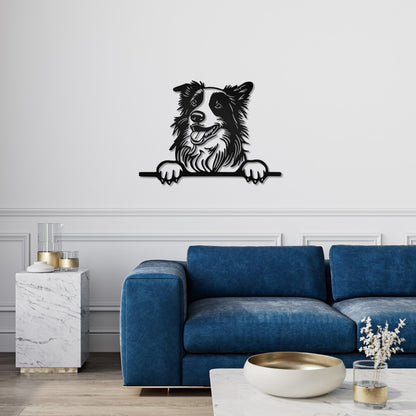 Australian Shepherd metal silhouette