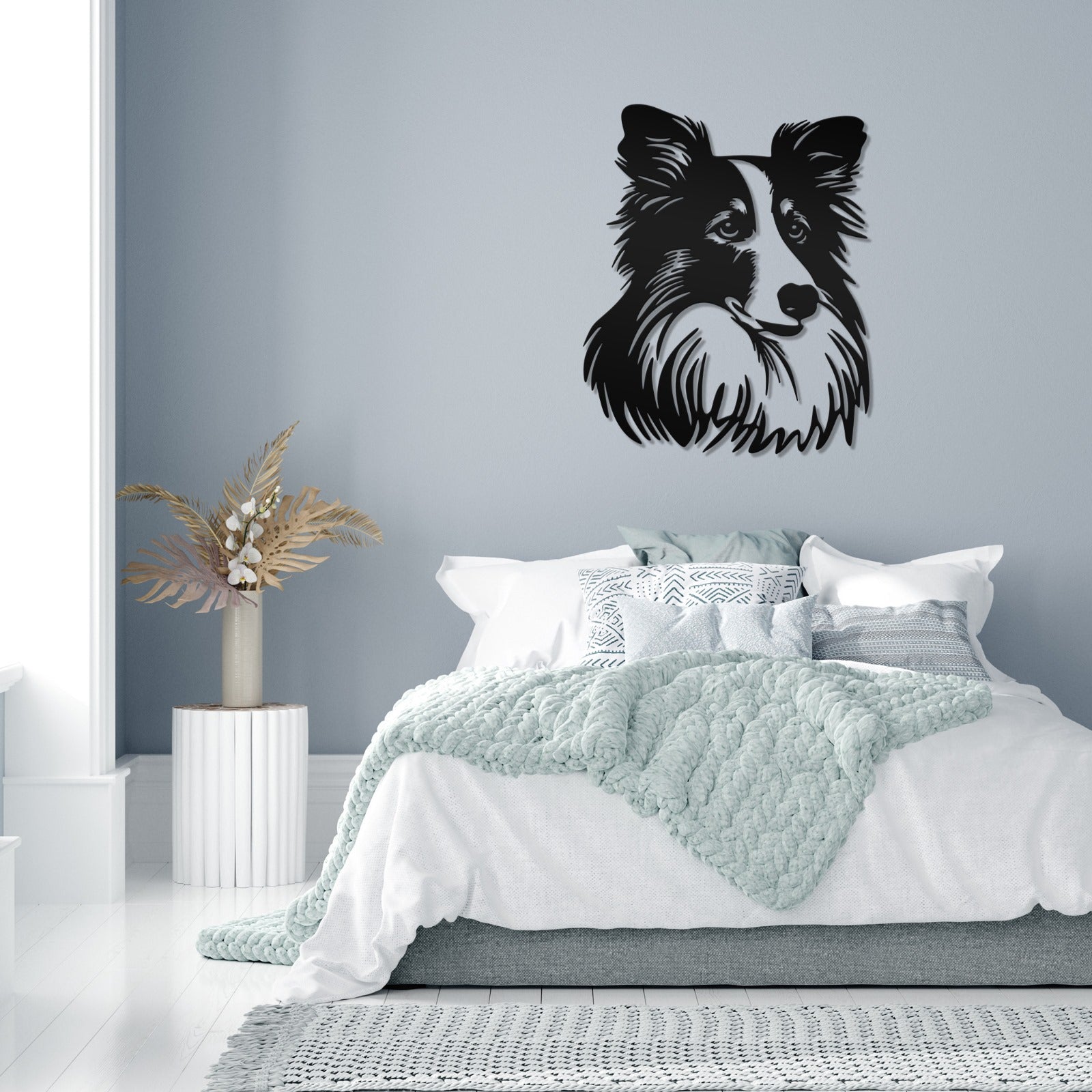 Shetland Sheepdog metal silhouette