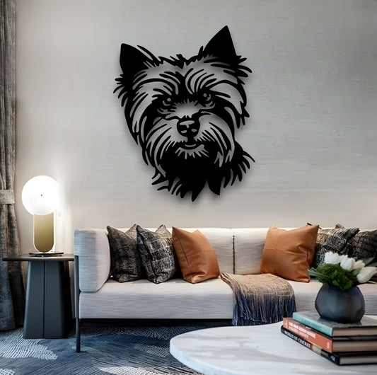 Yorkshire Terrier metal silhouette