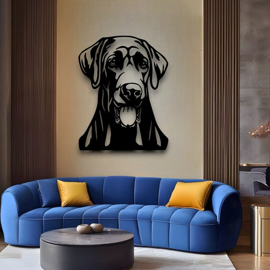 Great Dane metal silhouette