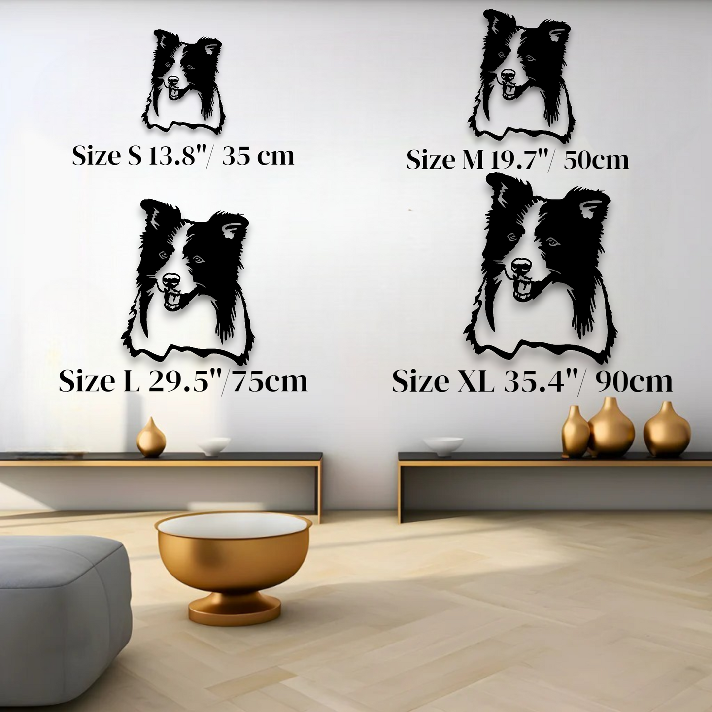 Border Collie metal silhouette