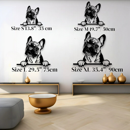 French Bulldog metal silhouette