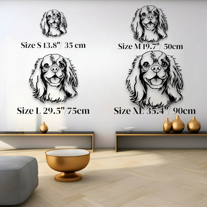 Cavalier King Charles Spaniel metal silhouette