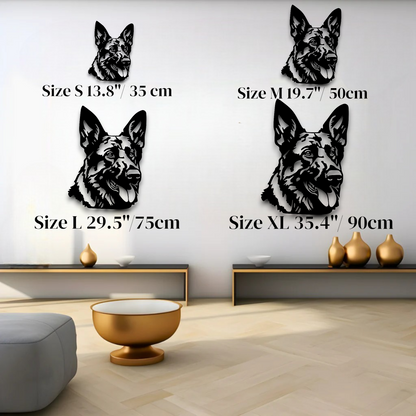 German Shepherd metal silhouette